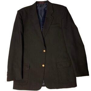 Nordstrom Men’s Blazer Sports Coat Jacket Black Size 22R Classic Fit Wool Blend